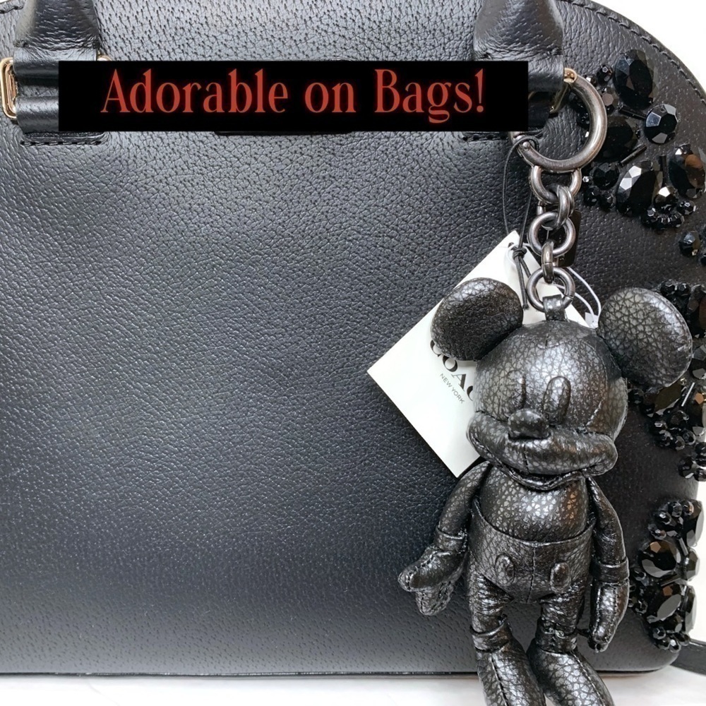 Coach Glovetanned Leather Mickey Doll Keychain NWT - Picture 5 of 7